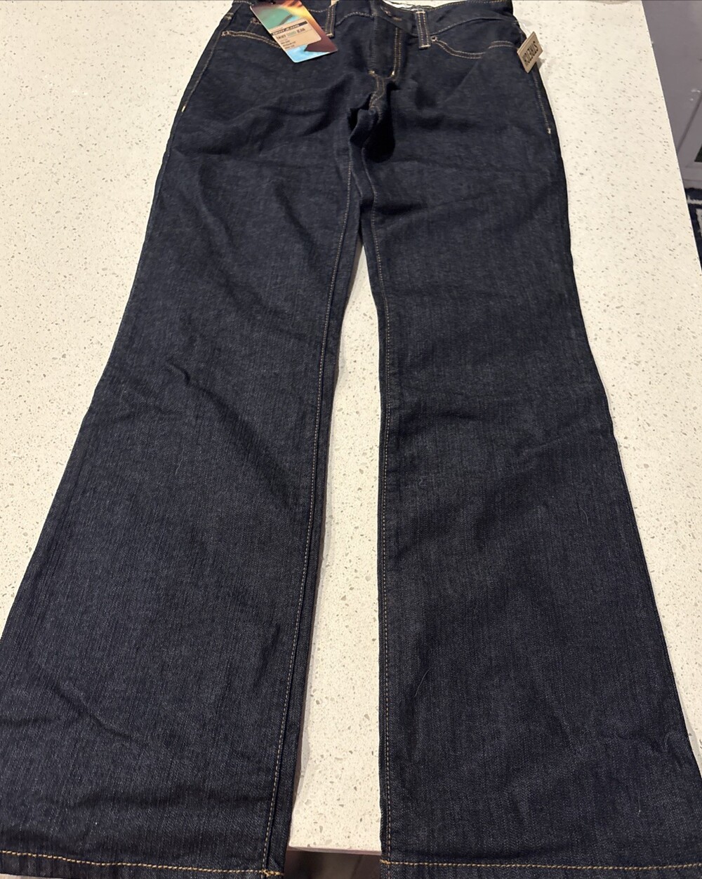 DKNY Soho Jeans Bootcut Mid-Rise Regular Fit NWT Denim Blue Dark Wash Size 8